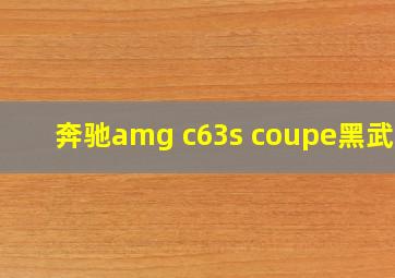 奔驰amg c63s coupe黑武士